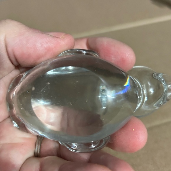 Vintage crystal duck with sailor hat figurine / paperweight - Picture 5 of 9